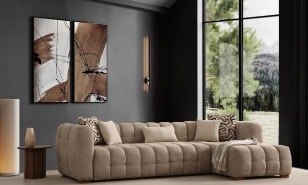 Engante Çekyatlı L Köşe Koltuk Takımı